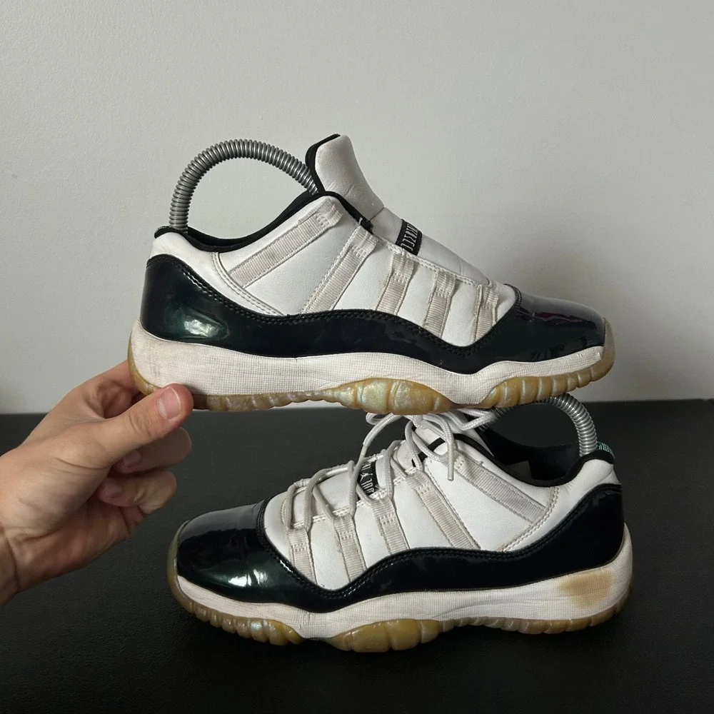 Nike Air Jordan 11 Retro Low Easter Emerald Sneakers Size 6.5Y Shoes 528896-145